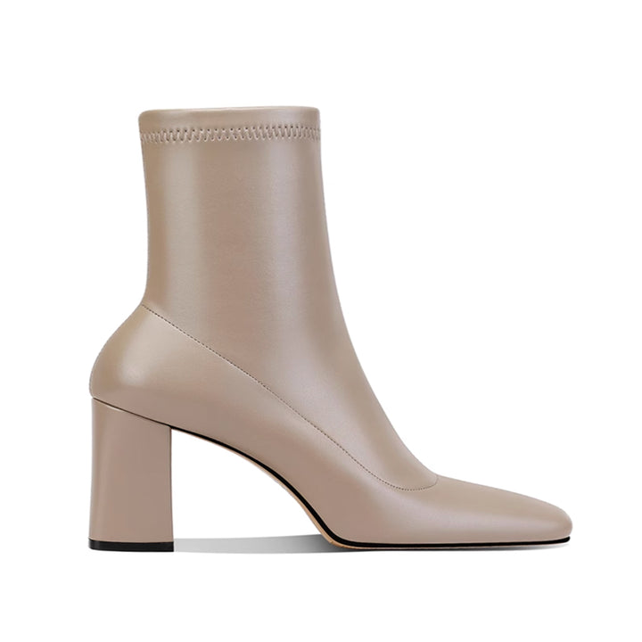 TOWVB Block Heel Ankle Boots - 6 CM