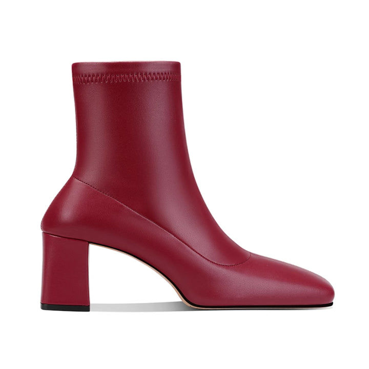 TOWVB Block Heel Ankle Boots - 6 CM