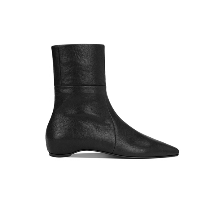 UMTIN Leather Flat Ankle Boots