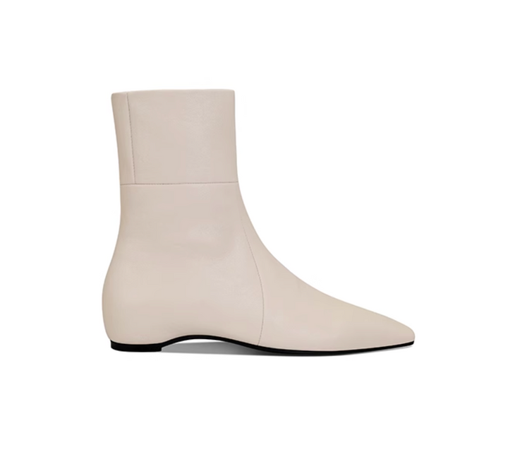 UMTIN Leather Flat Ankle Boots