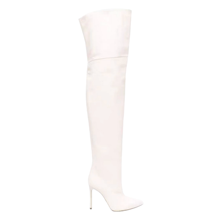 WMZDX Leather Over The Knee Boots - 12cm