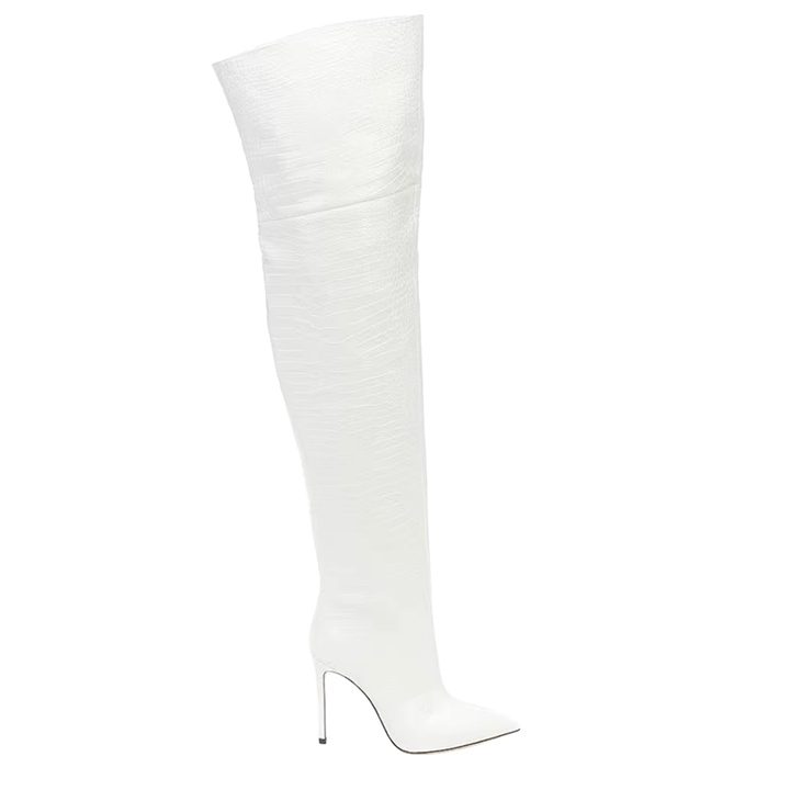 WMZDX Leather Over The Knee Boots - 12cm