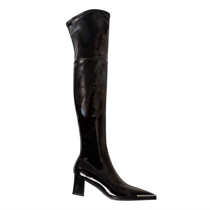 XCTXZ Block Heel Over The Knee Boots