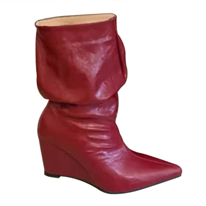 DELOG Wedged Heel Ankle Boots
