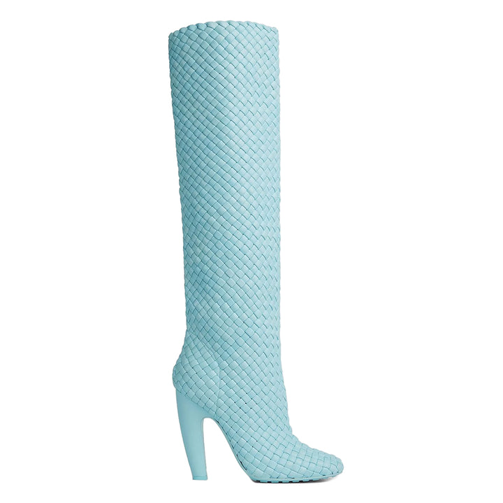 WRITON Square-toe Block Knee High Boots