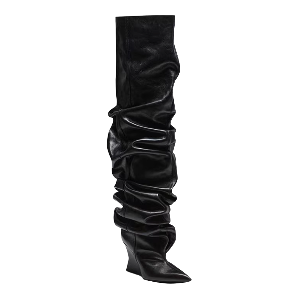 PGJTX Wedged Heel Over The Knee Boots