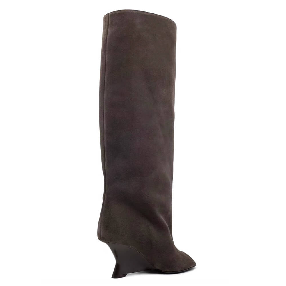 FLECI Sculptured Heel Knee High Boots - 9 CM