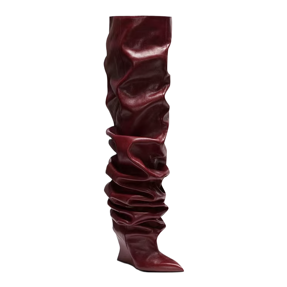 PGJTX Wedged Heel Over The Knee Boots
