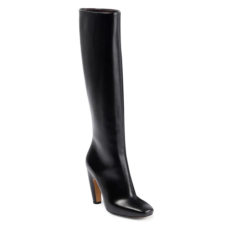 WRITON Square-toe Block Knee High Boots
