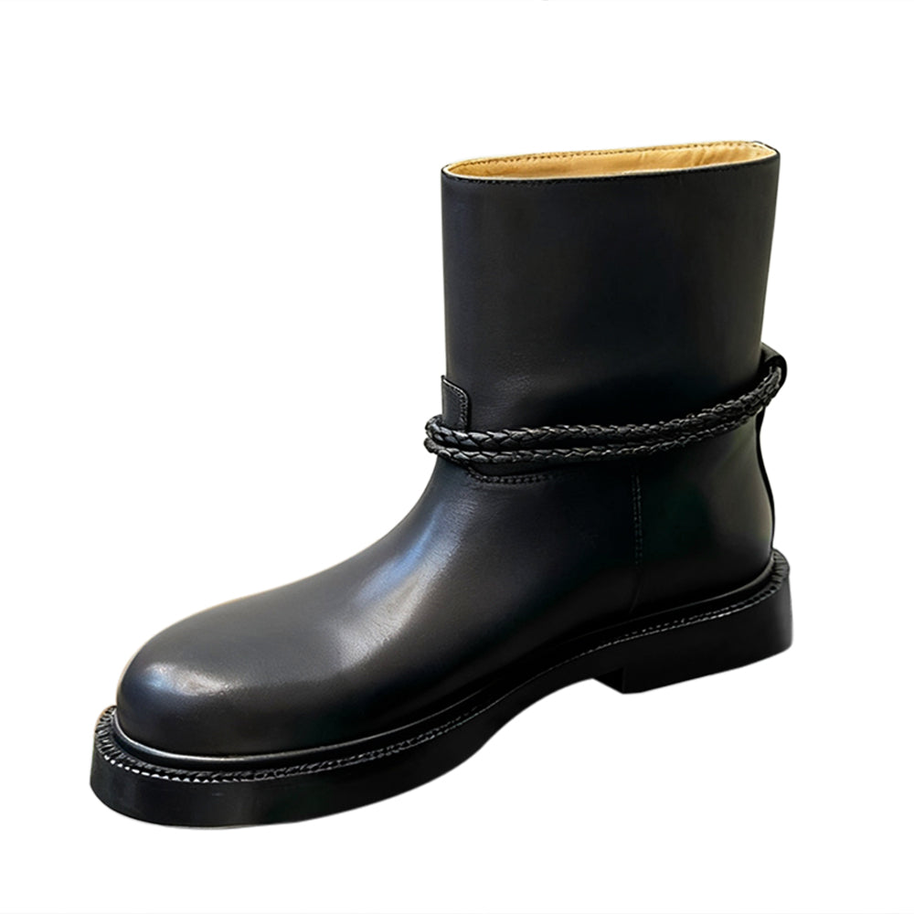 EXCYN Leather Ankle Boots