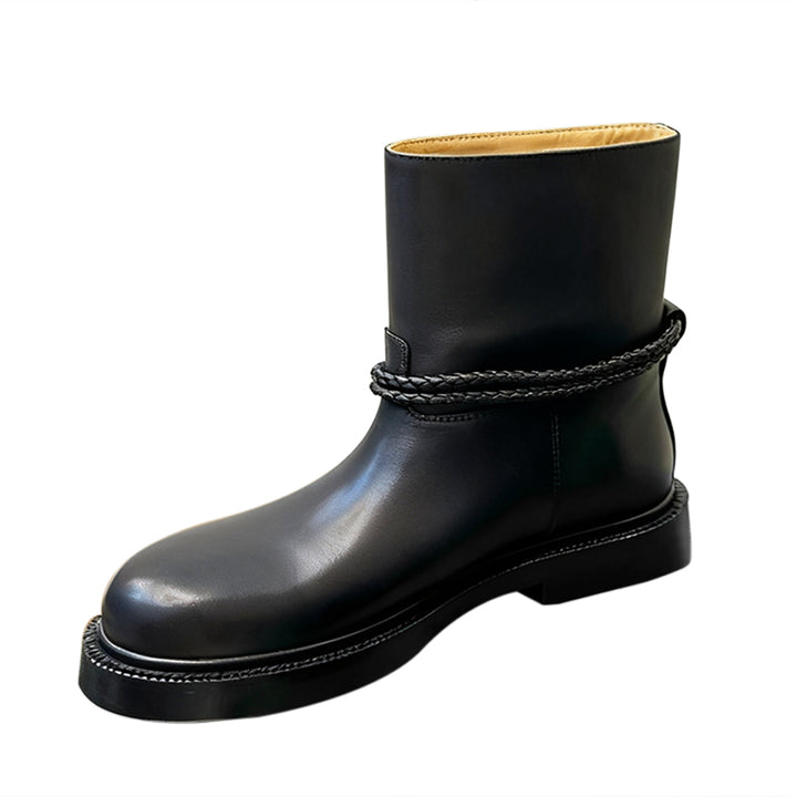EXCYN Leather Ankle Boots