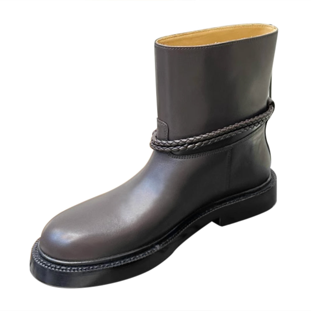 EXCYN Leather Ankle Boots