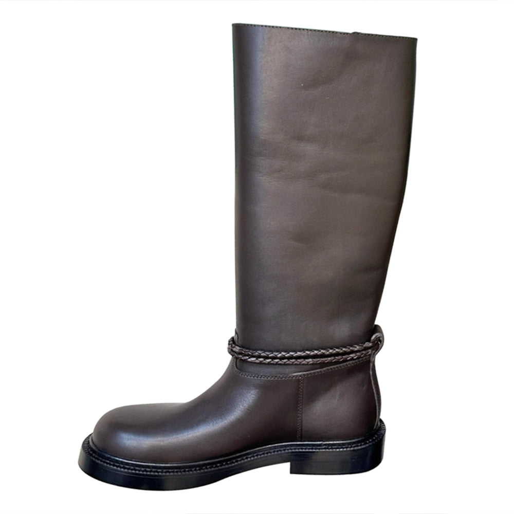EXCYN Leather Knee High Boots