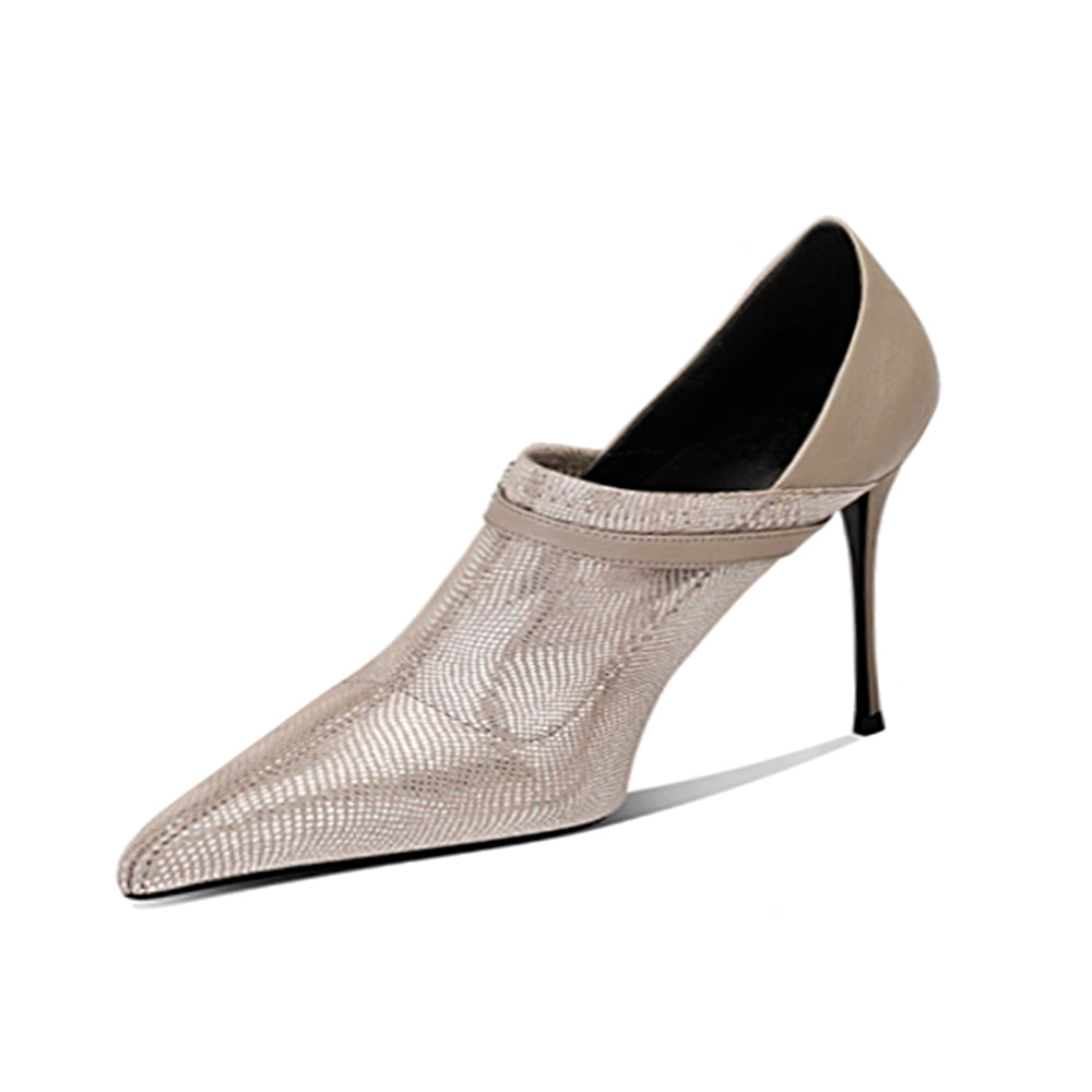 GOVBD Pointed-toe Mid Heel Pumps - 6cm