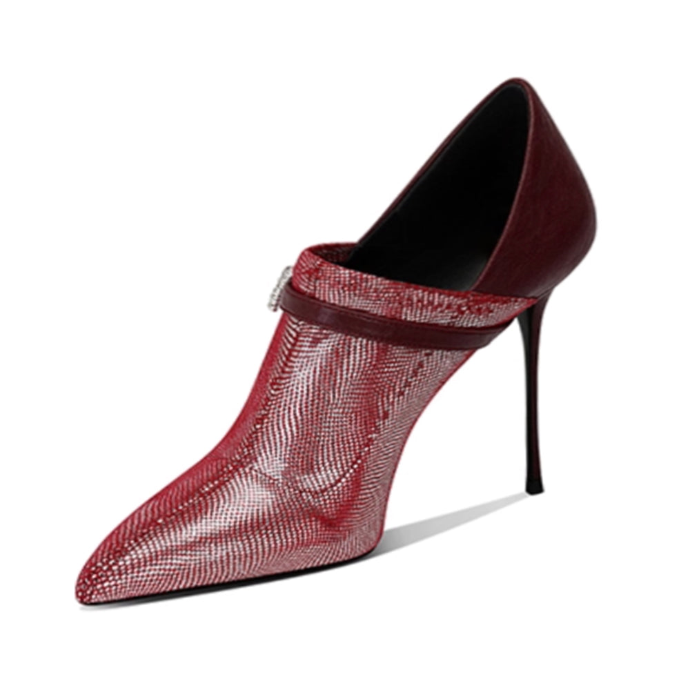 GOVBD Pointed-toe Mid Heel Pumps - 8cm