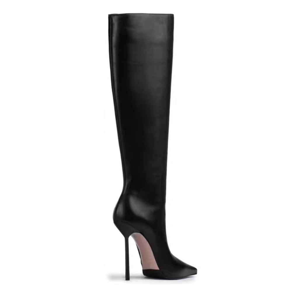 HEUIE Stiletto High Heel Knee High Boots