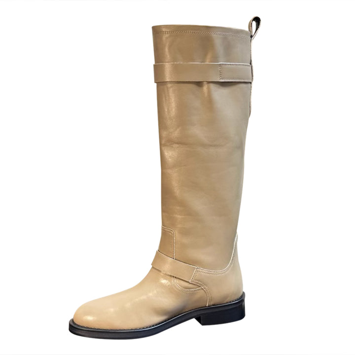 JTXPX Leather Knee High Boots