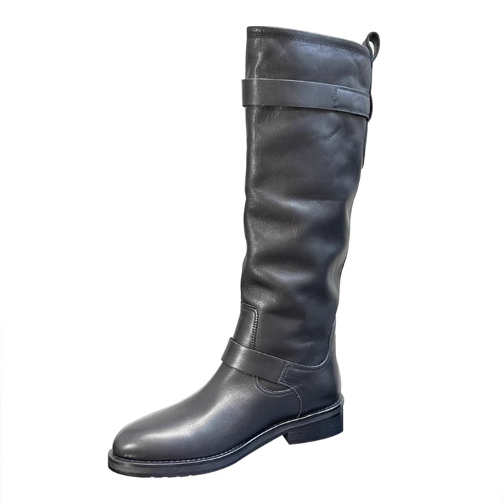JTXPX Leather Knee High Boots