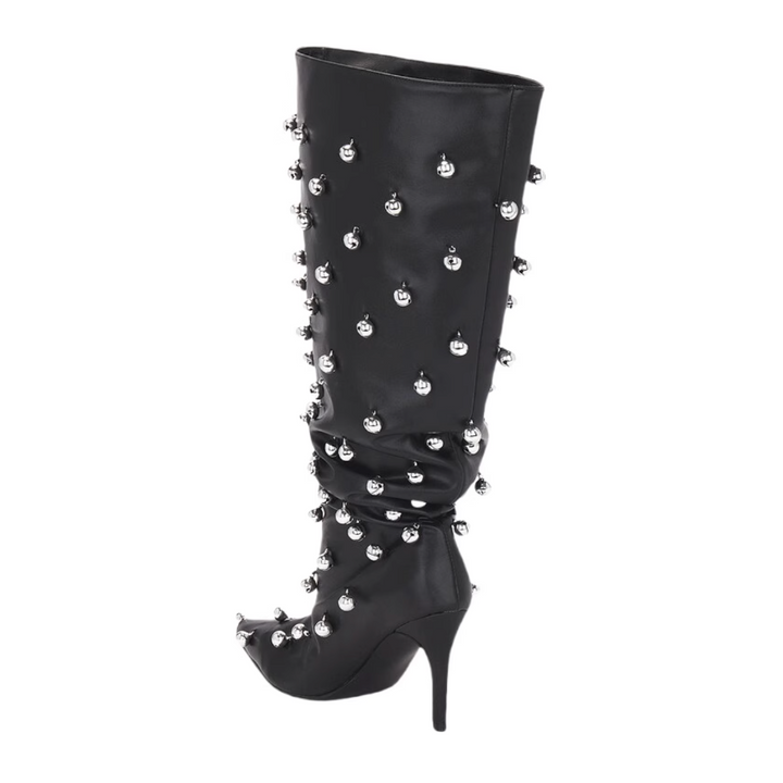 MAODI Studded Knee High Boots