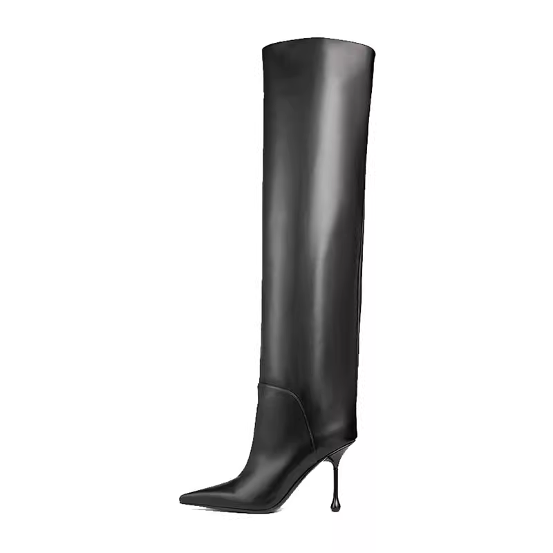 ROEVM Stiletto High Heel Knee High Boots