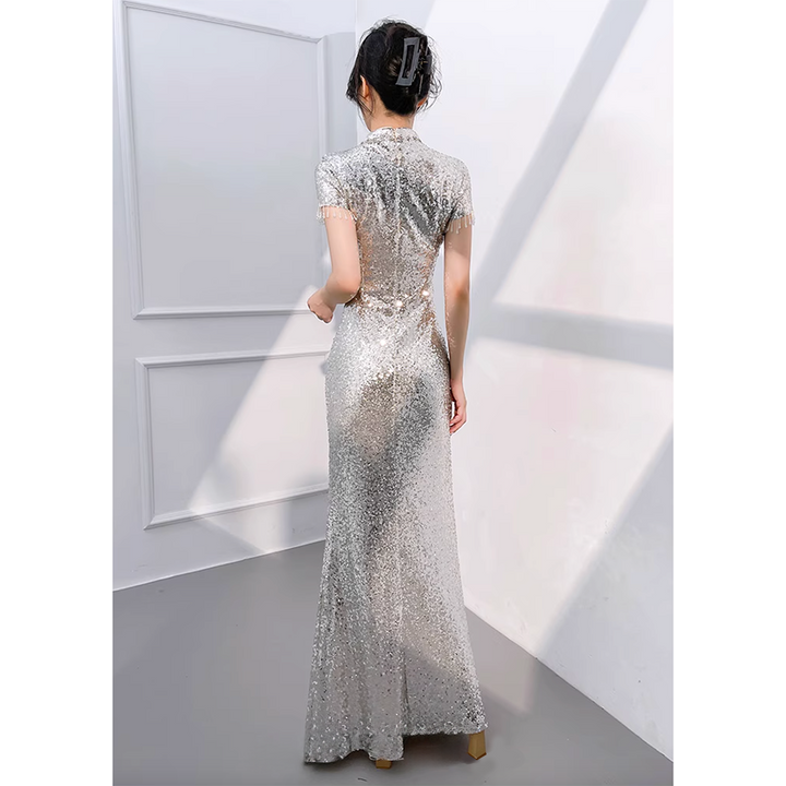 ZSCPQ Cheongsam-style Evening Dress Gown