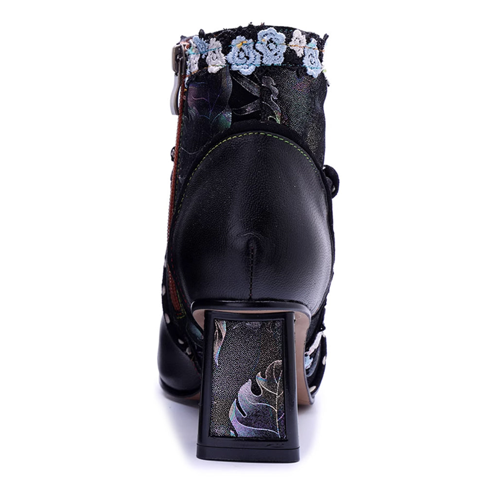 MIZUG Ethnic Style Western Cowboy Ankle Boots