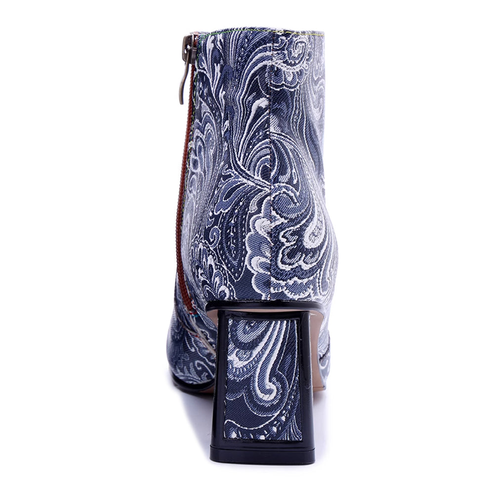 MIZUG Ethnic Style Western Cowboy Ankle Boots