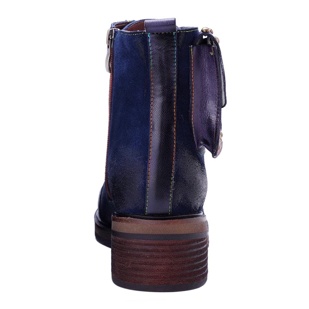 MIZUG Ethnic Style Western Cowboy Ankle Boots