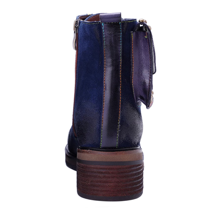 MIZUG Ethnic Style Western Cowboy Ankle Boots