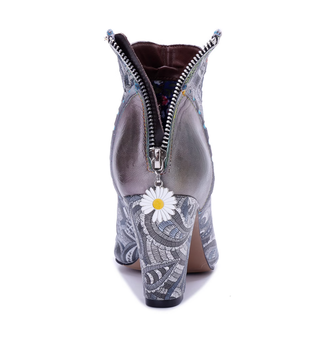 MIZUG Ethnic Style Western Cowboy Ankle Boots