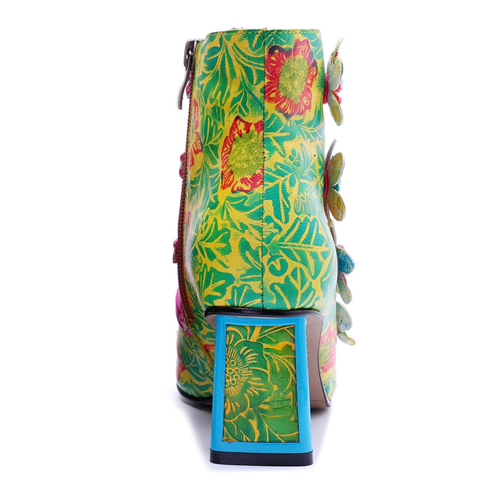 MIZUG Ethnic Style Western Cowboy Ankle Boots