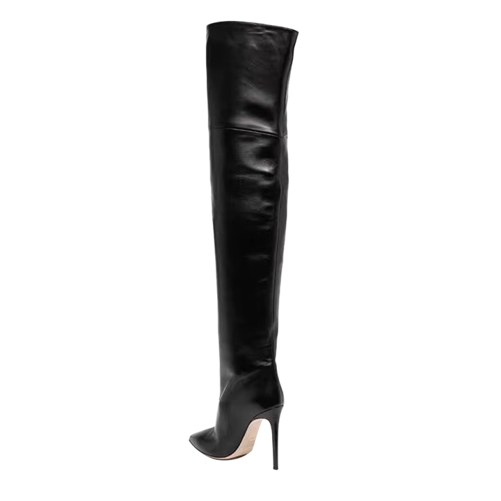 WMZDX Leather Over The Knee Boots - 12cm