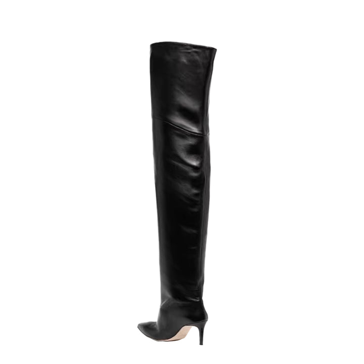 WMZDX Leather Over The Knee Boots - 8cm