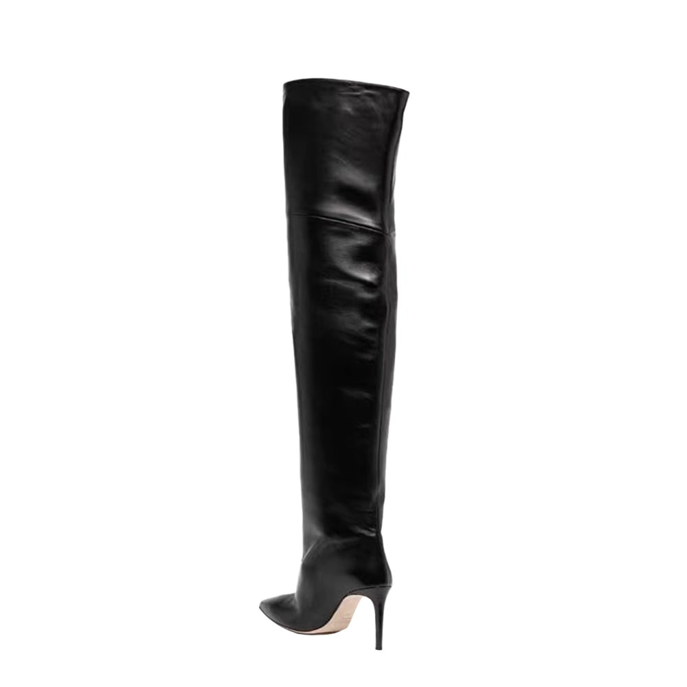 WMZDX Leather Over The Knee Boots - 10cm