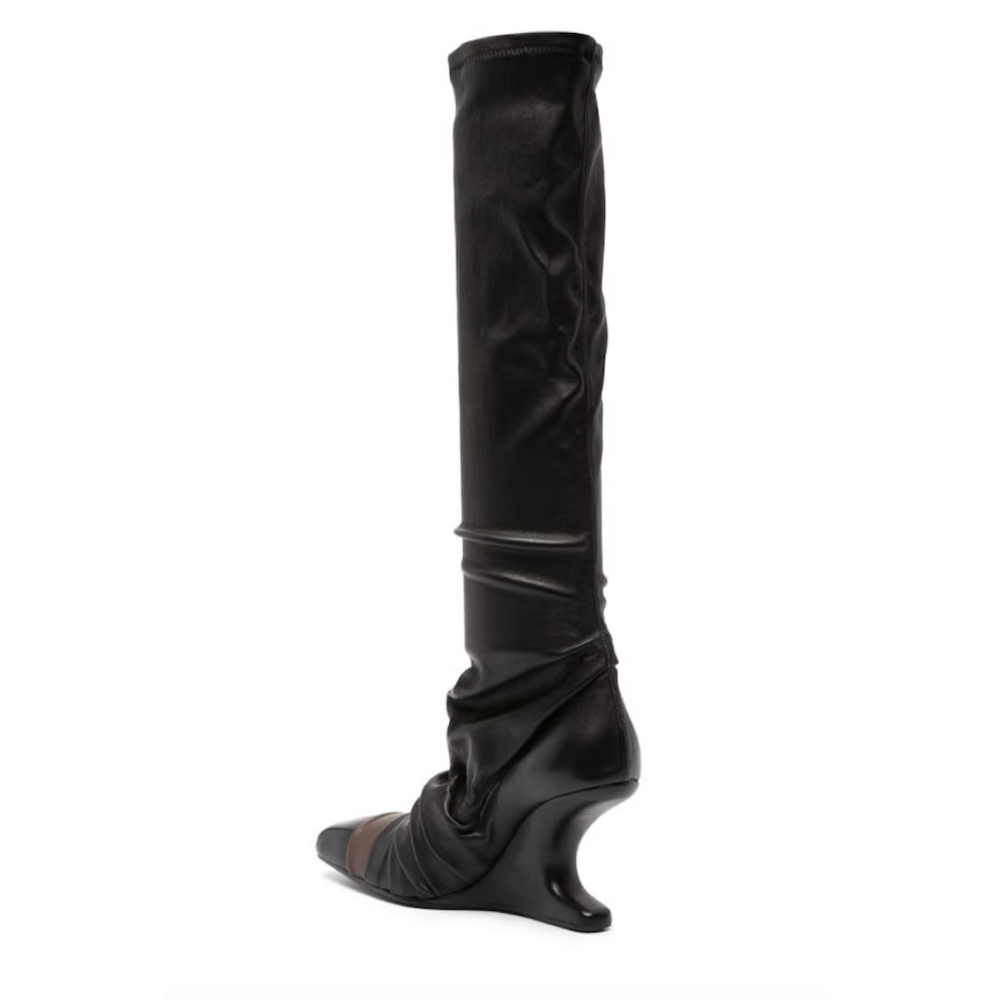 BGZCX Sculptured Heel Knee High Boots
