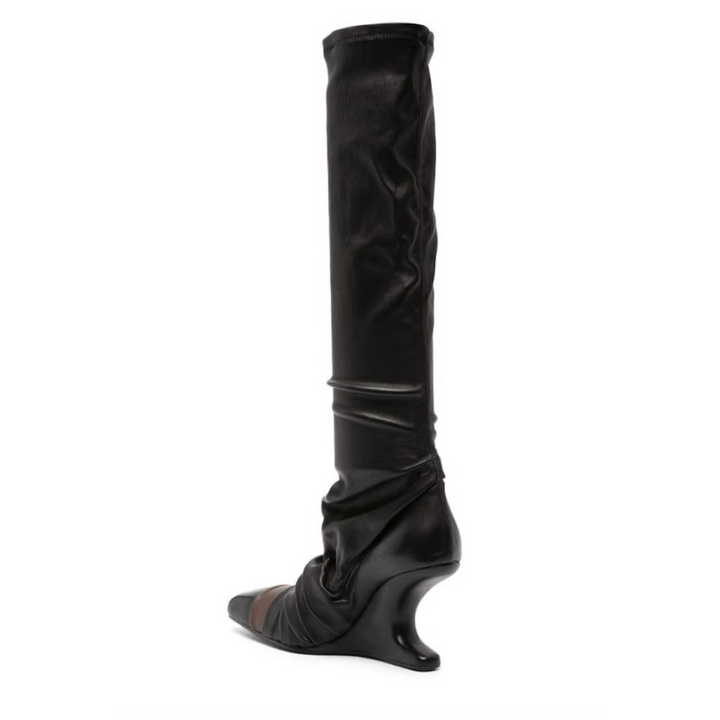 BGZCX Sculptured Heel Knee High Boots