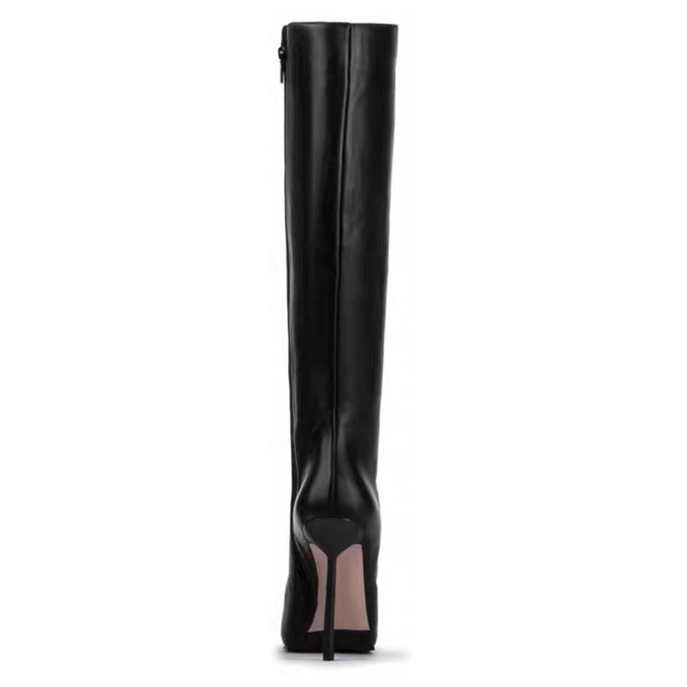 HEUIE Stiletto High Heel Knee High Boots