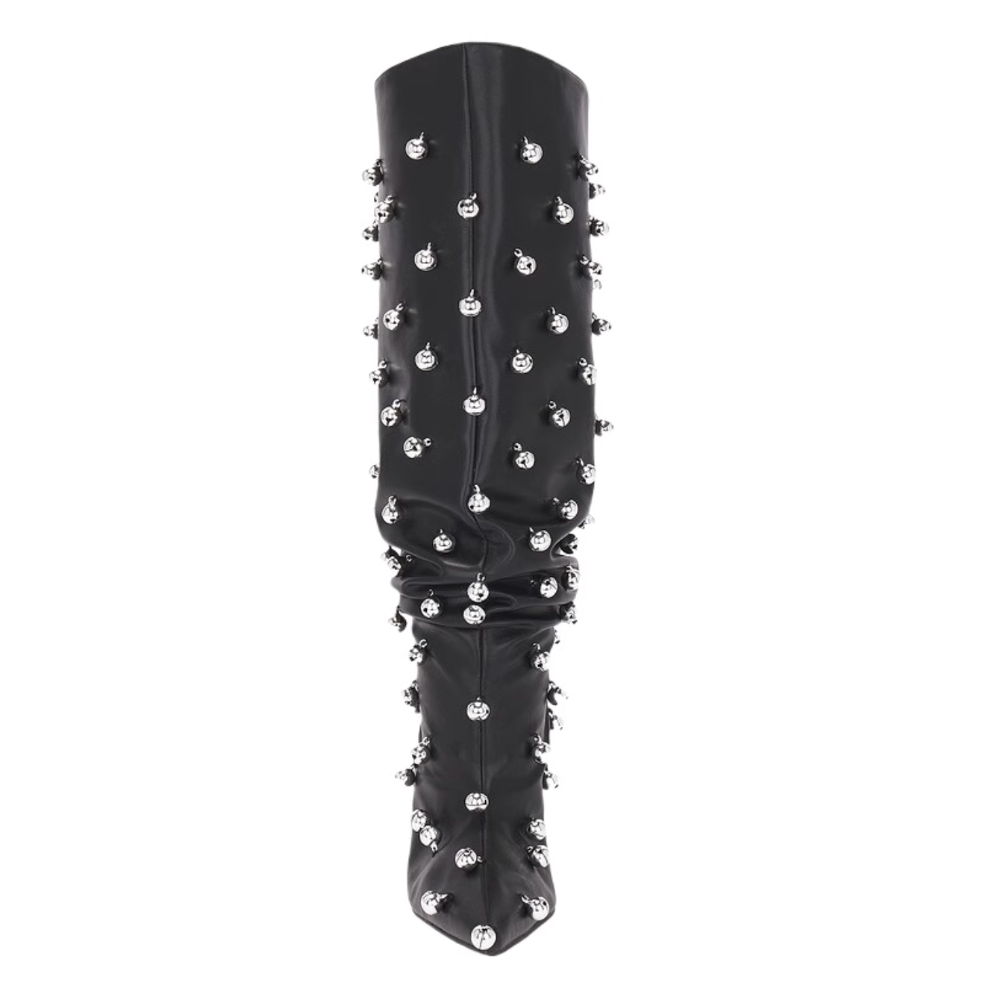 MAODI Studded Knee High Boots