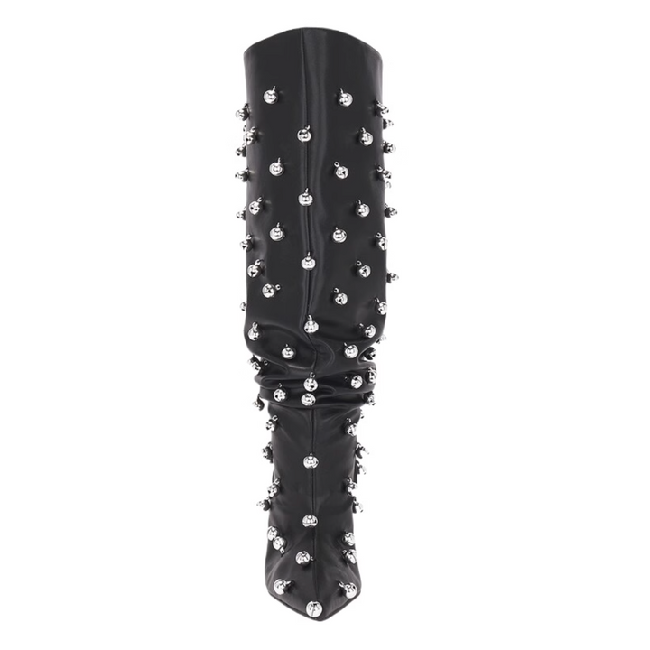 MAODI Studded Knee High Boots