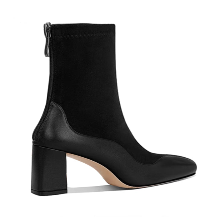 ROYTM Suede Block Heel Ankle Boots - 6 CM