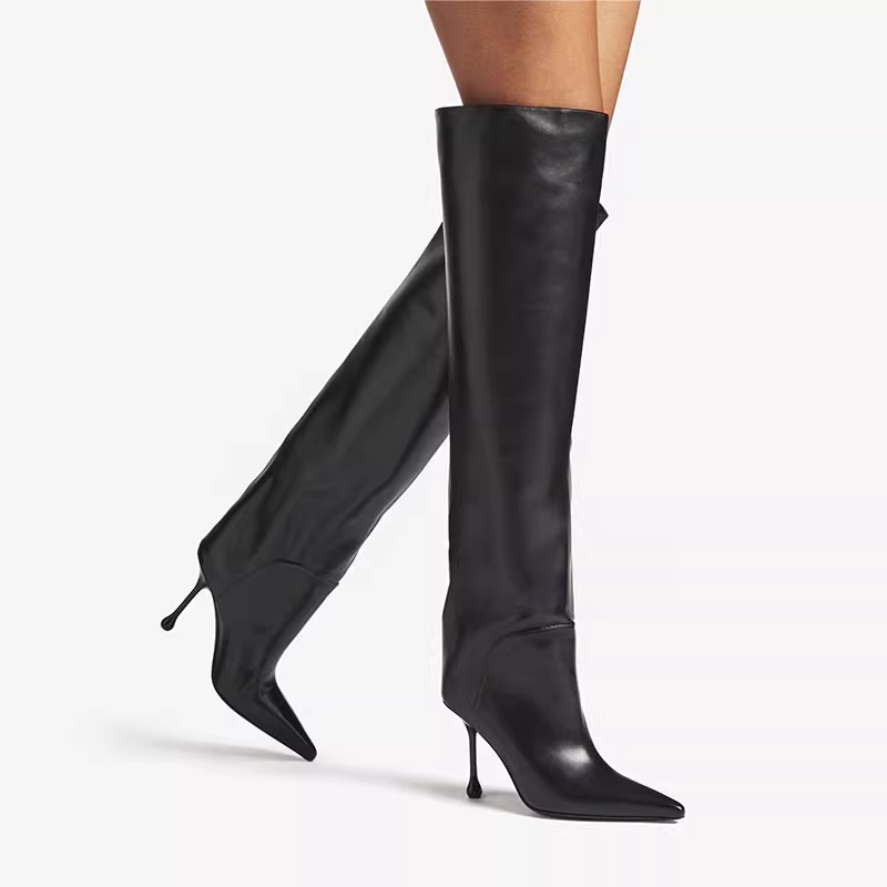 ROEVM Stiletto High Heel Knee High Boots