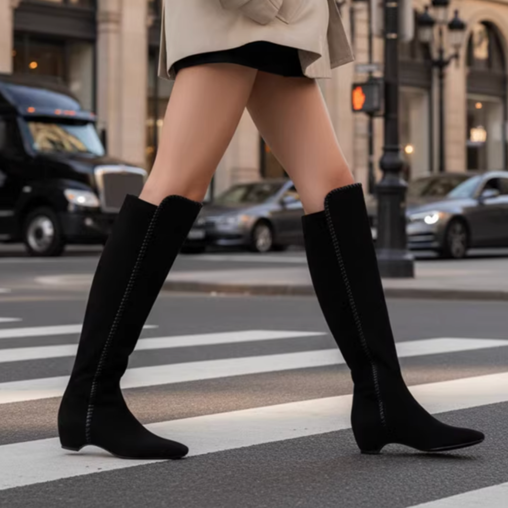 FTTLS Suede Knee High Boots