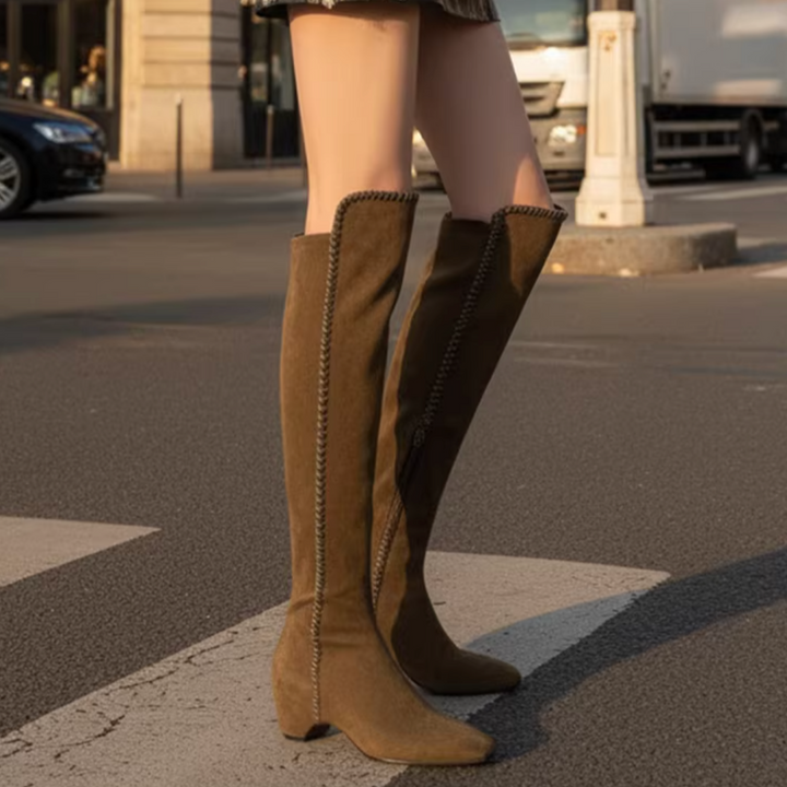 FTTLS Suede Knee High Boots