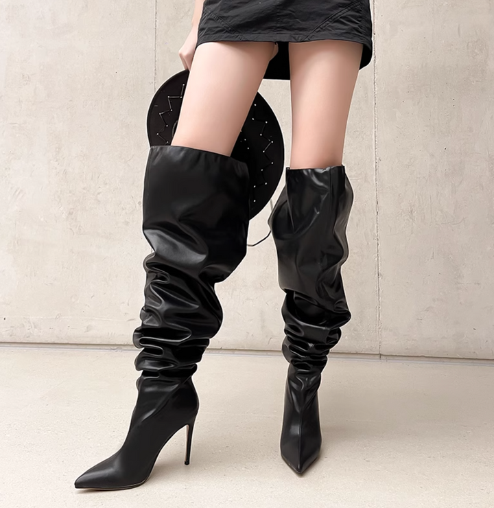VTORAN Stiletto High Heel Over The Knee Boots