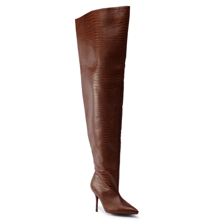 STWTX Stiletto Heel Knee High Boots - 11cm