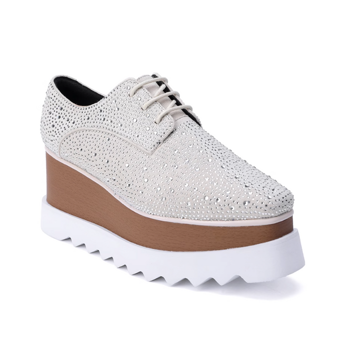 SUIZN Lace Up Suede Platform Sneakers