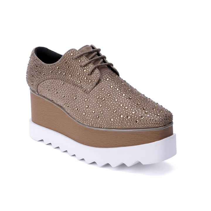 SUIZN Lace Up Suede Platform Sneakers