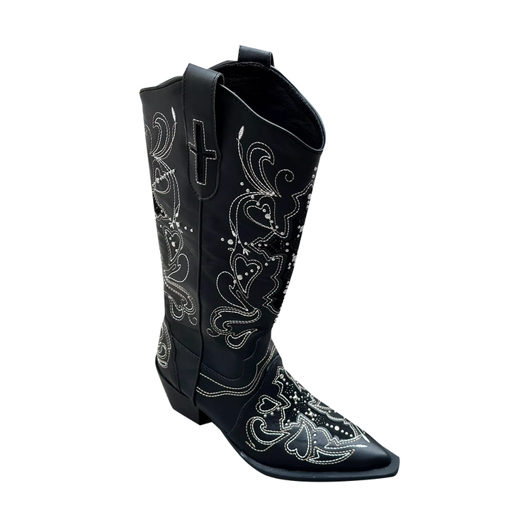 SZJMD Embroidery Western Cowboy Knee High Boots