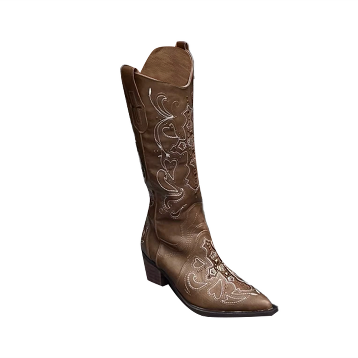SZJMD Embroidery Western Cowboy Knee High Boots