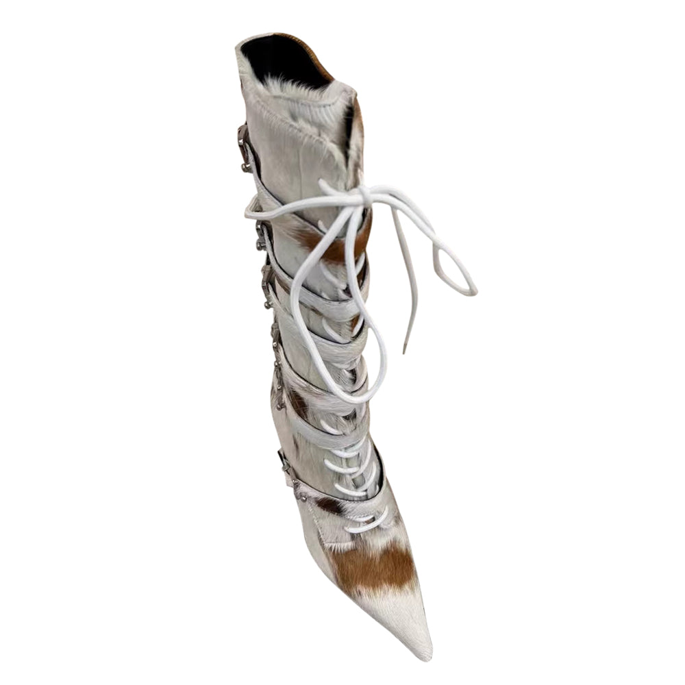 TBDHW Horsehair Knee High Boots
